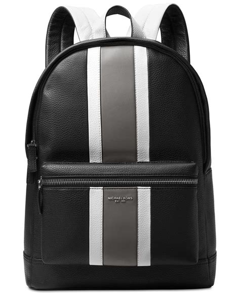 michael kors men's leather backpack.